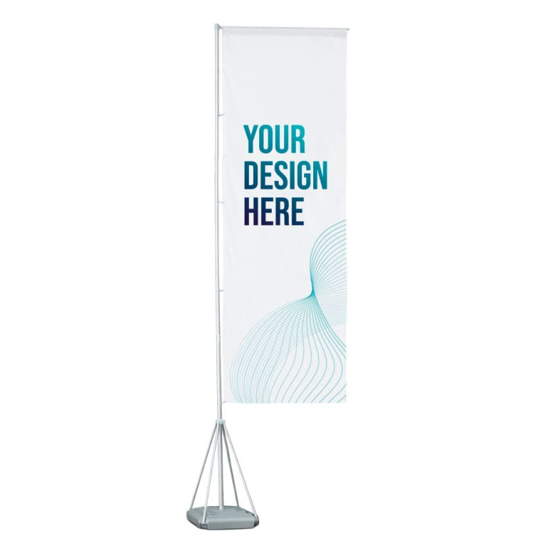 Bandera con mástil telescópico personalizado