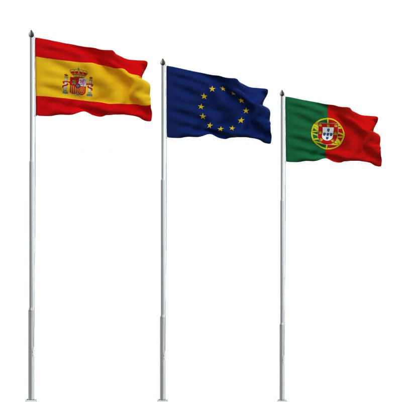 Mástil institucional de aluminio 8 metros personalizado